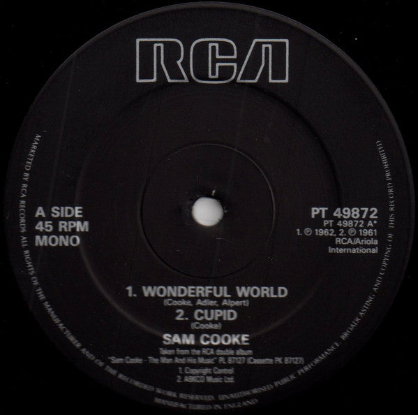 Sam Cooke - Wonderful World - Used Vinyl Record 12"