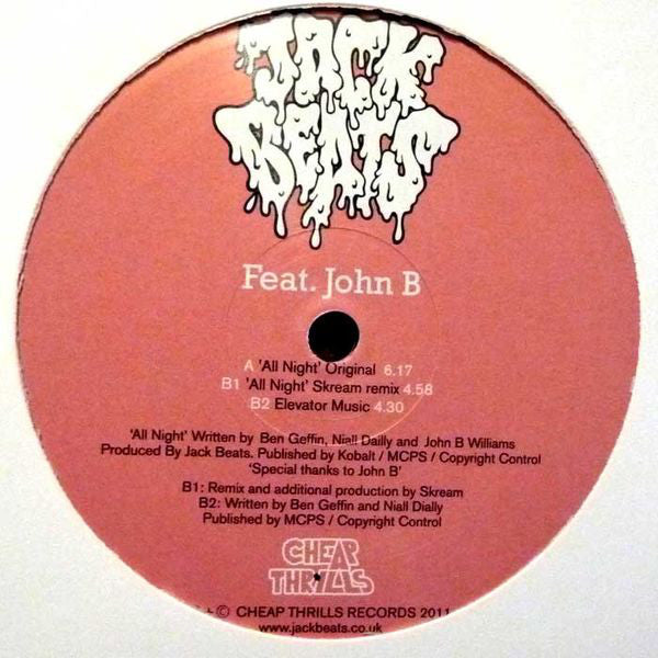 Jack Beats - All Night - New Vinyl Record 12"