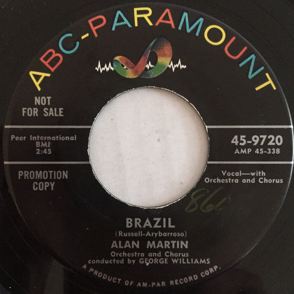 Alan Martin - Brazil - Used Vinyl Record 7"