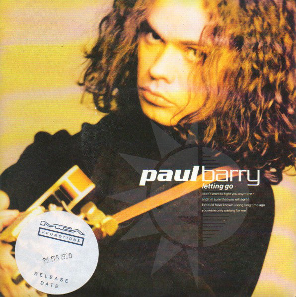 Paul Barry - Letting Go - Used Vinyl Record 7"
