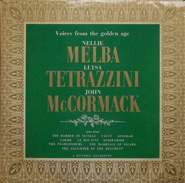 Nellie Melba - Voices From The Golden Age - Used Vinyl Record