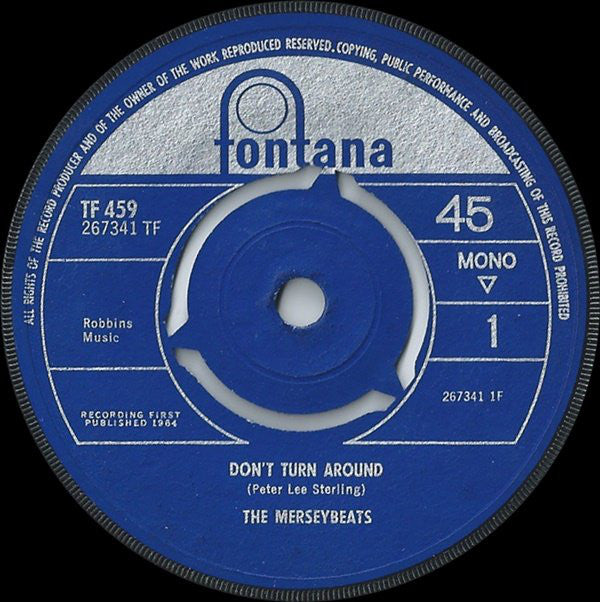 Merseybeats - Don't Turn Around - Used Vinyl Record 7"