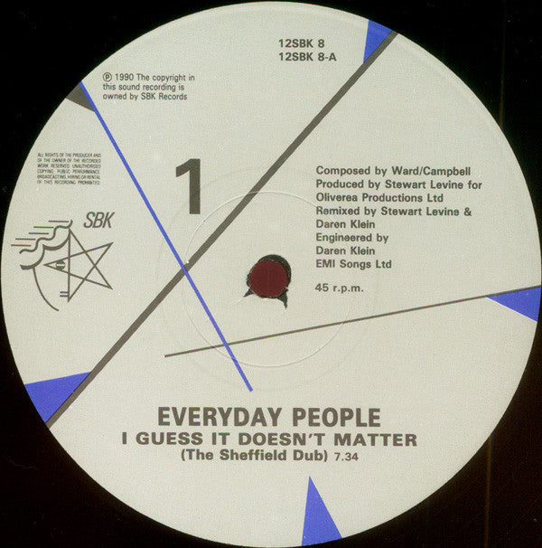 Everyday People - I Guess It Doesn't Matter - Used Vinyl Record 12"