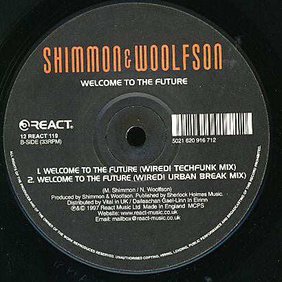 Shimmon & Woolfson - Welcome To The Future - Used Vinyl Record 12"