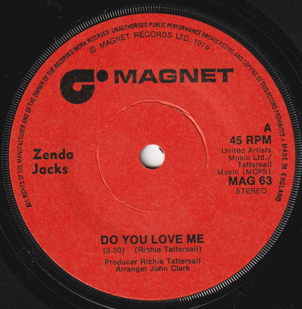 Zenda Jacks - Do You Love Me - Used Vinyl Record 7"