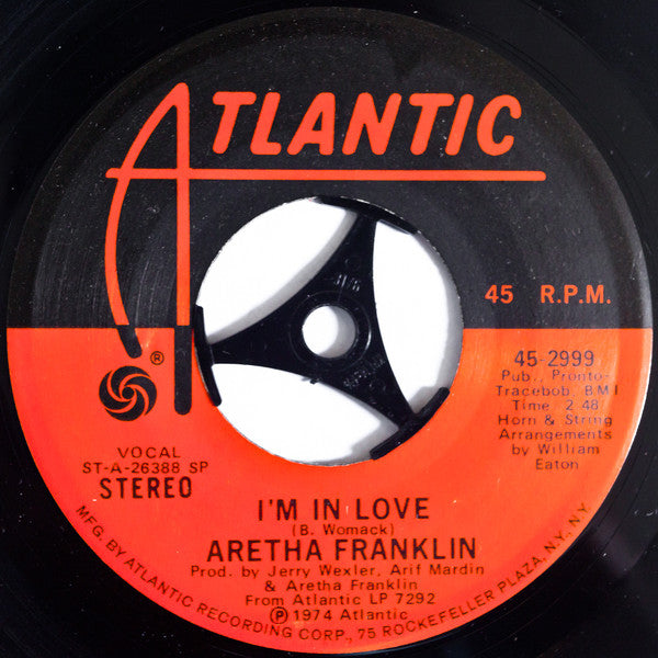 Aretha Franklin - I'm In Love - Used Vinyl Record 7"