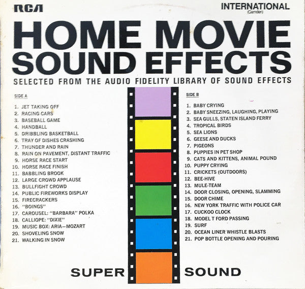 No Artist - Home Movie Sound Effects - Used Vinyl Record