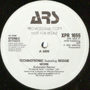 Technotronic - Work - Used Vinyl Record 12"