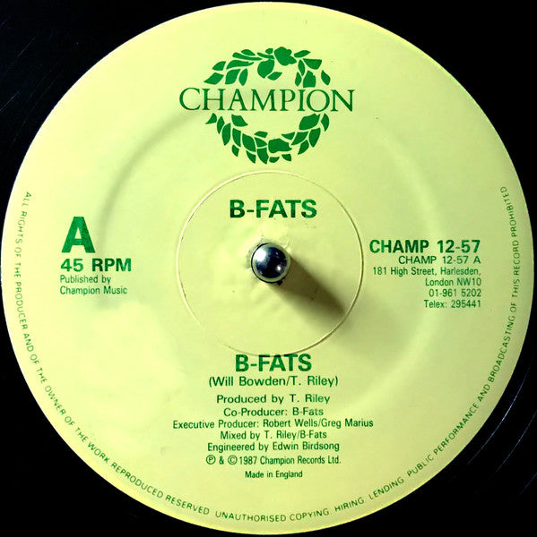 B-Fats - Used Vinyl Record 12"