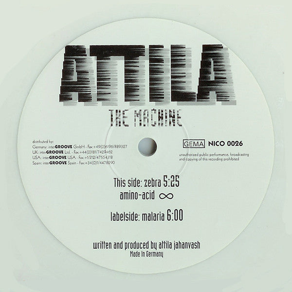 Attila Jahanvash - Machine - Used Vinyl Record 12"