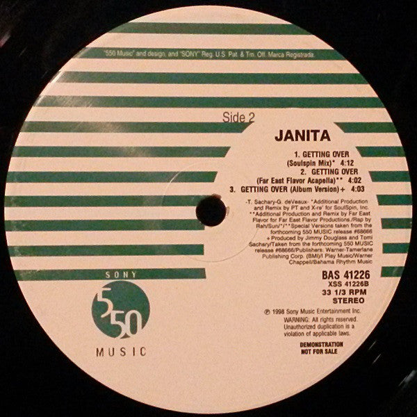 Janita - Getting Over - Used Vinyl Record 12"