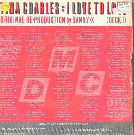 Tina Charles - I Love To Love (Original Re>Production By Sanny>X) - U