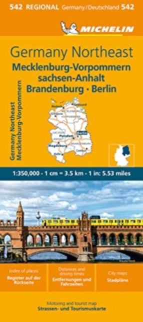 Michelin - Germany Northeast - Regional Map 542 - New Sheet map