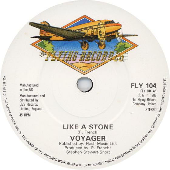 Voyager - Like A Stone - Used Vinyl Record 7"