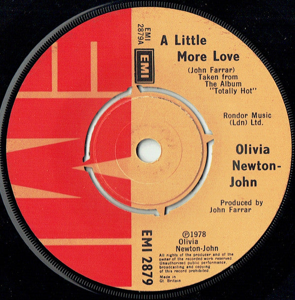 Olivia Newton-John - A Little More Love - Used Vinyl Record 7"