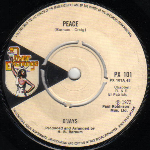 O'Jays - Peace - Used Vinyl Record 7"