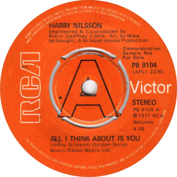 Harry Nilsson - All I Think About Is You - Used Vinyl Record