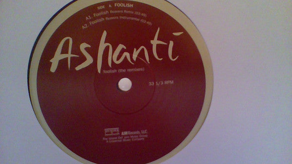 Ashanti - Foolish (The Remixes) - Used Vinyl Record 12"