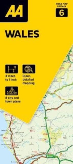 AA Road Map Wales : 6 - New Sheet map