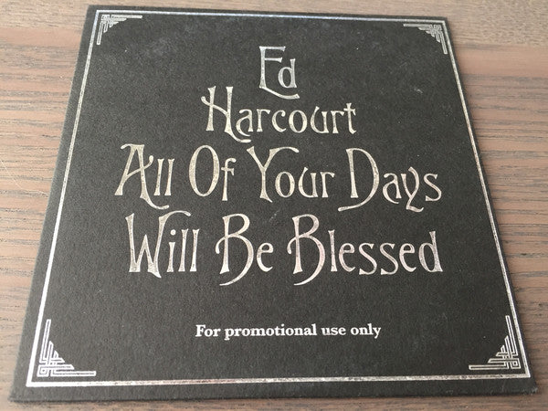 Ed Harcourt - All Of Your Days Will Be Blessed - Used CD