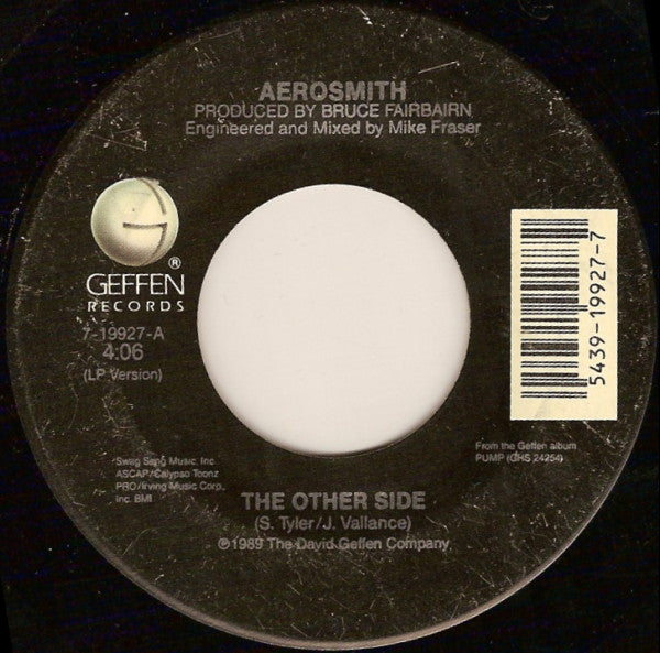 Aerosmith - Other Side - Used Vinyl Record 7"