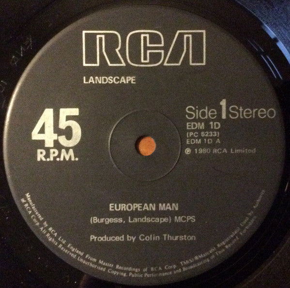 Landscape - European Man - Used Vinyl Record 12"