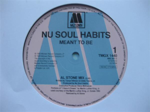 Nu Soul Habits - Meant To Be - Used Vinyl Record 12"