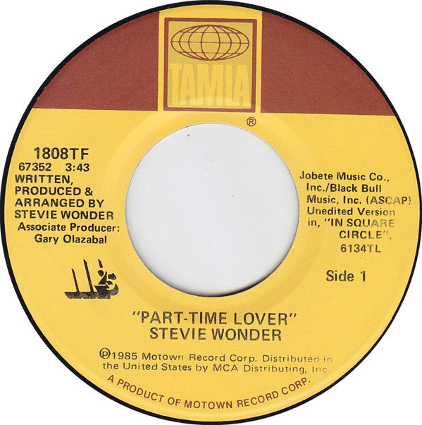 Stevie Wonder - Part-Time Lover - Used Vinyl Record 7"