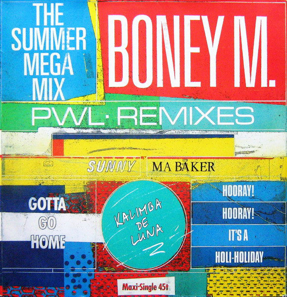 Boney M. - Summer Mega Mix (PWL Remixes) - Used Vinyl Record 12"