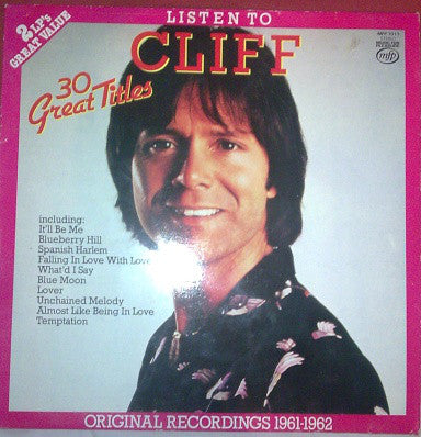 Cliff Richard - Listen To Cliff - Used Vinyl Record