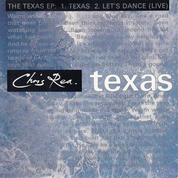Chris Rea - Texas - Used Vinyl Record 7"