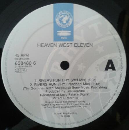 Heaven West Eleven - Rivers Run Dry - Used Vinyl Record 12"