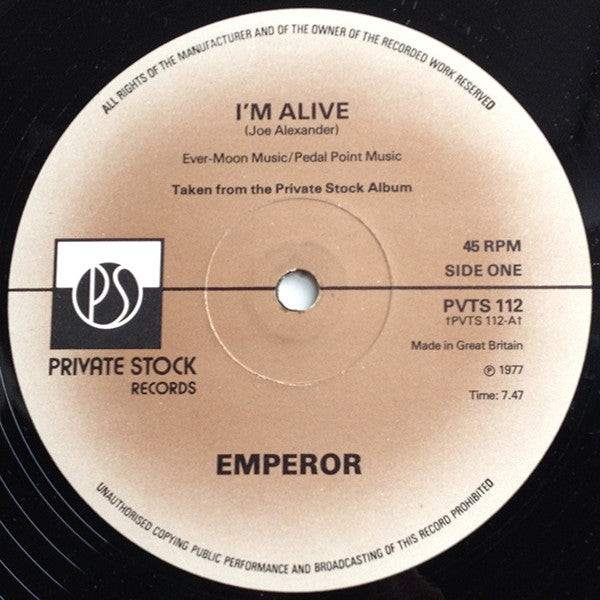 Emperor - I'm Alive - Used Vinyl Record 12"