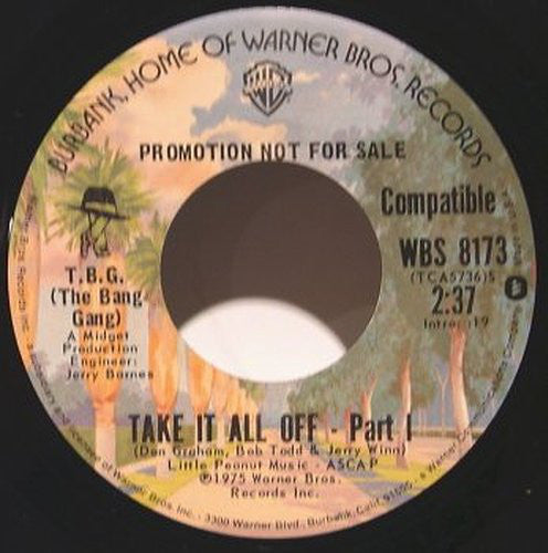 T.B.G. - Take It All Off - Used Vinyl Record 7"
