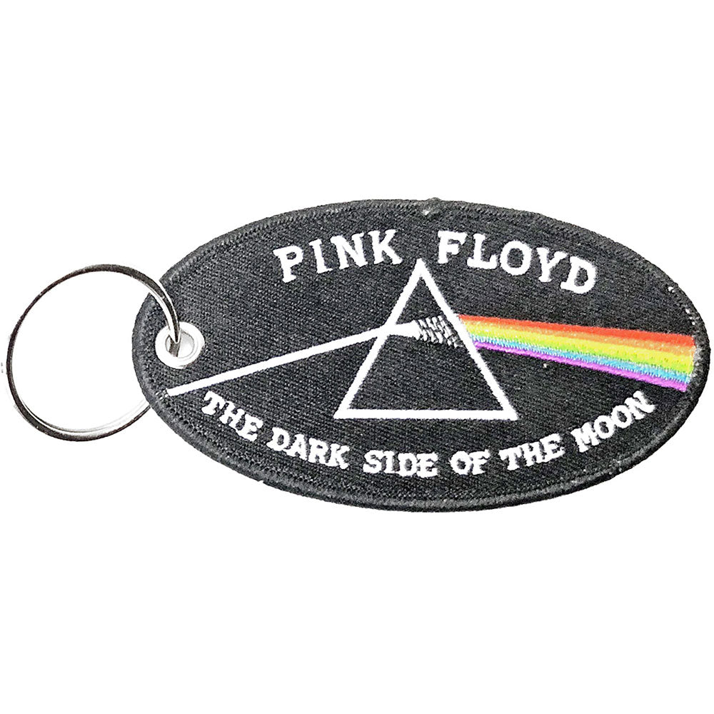 Pink Floyd - Keychain: Dark Side of the Moon Oval Black Border (Double