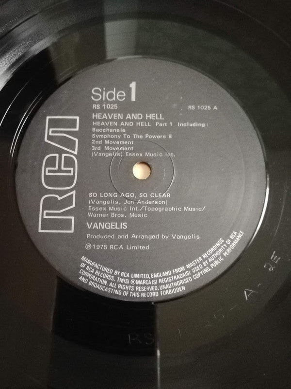 Vangelis - Heaven And Hell - Used Vinyl Record