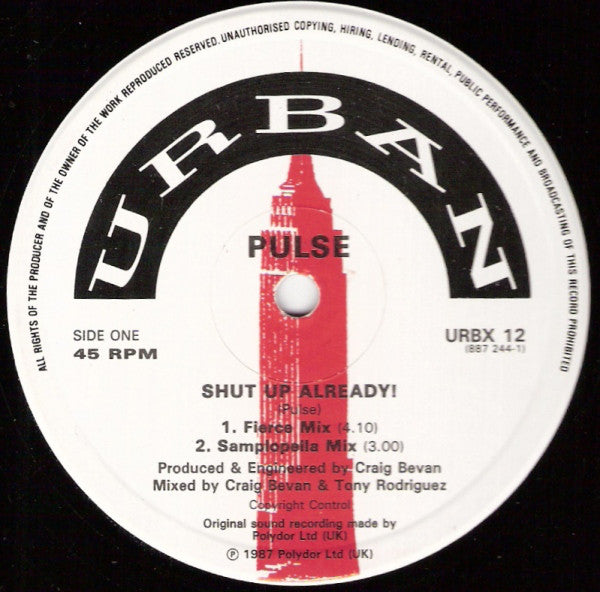 Pulse - Shut Up Already! - Used Vinyl Record 12"