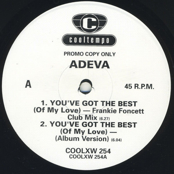 Adeva - You've Got The Best (Of My Love) - Used Vinyl Record