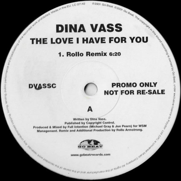 Dina Vass - Love I Have For You (Rollo Remixes) - Used Vinyl