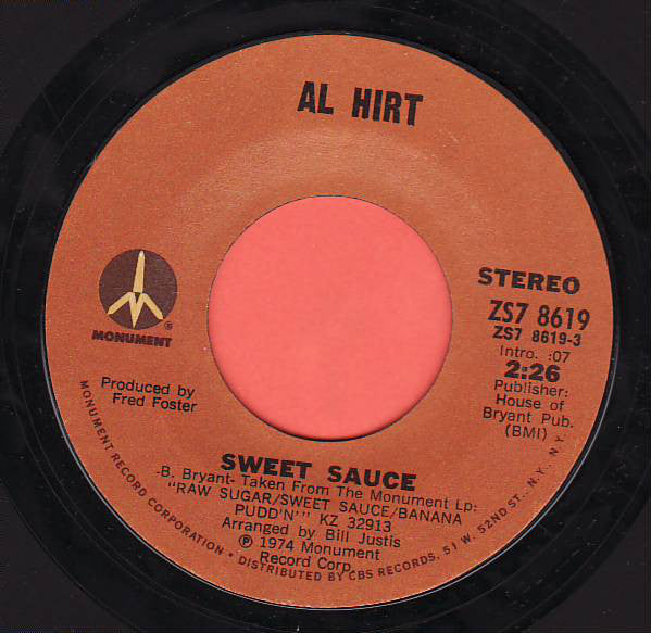 Al Hirt - Sweet Sauce - Used Vinyl Record 7"