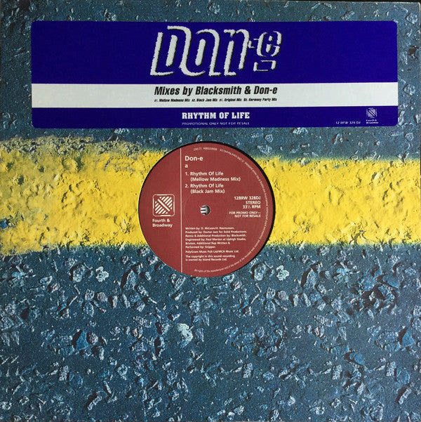 DON-E - Rhythm Of Life - Used Vinyl Record 12"