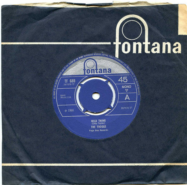 Troggs - Wild Thing - Used Vinyl Record 7"