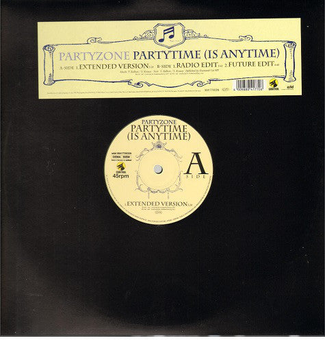 Partyzone - Partytime (Is Anytime) - Used Vinyl Record 12"