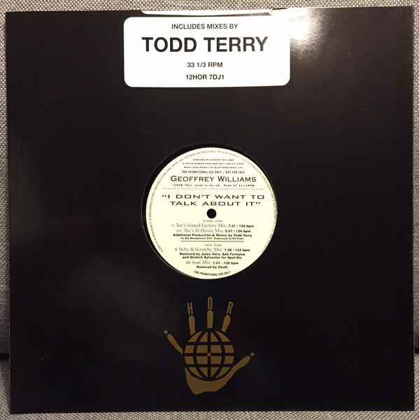 Geoffrey Williams - I Don't Want To Talk About It - Used Viny