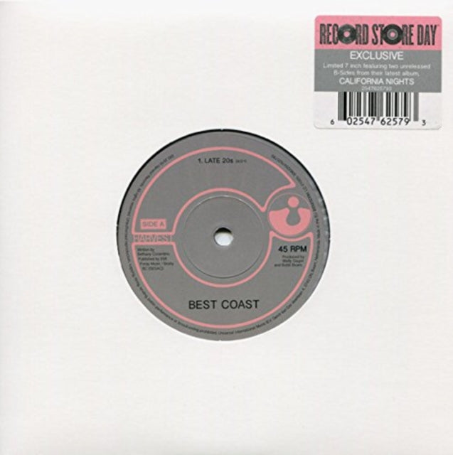 BEST COAST - LATE 20S / BIGGER MAN - Vinyl Record SIN