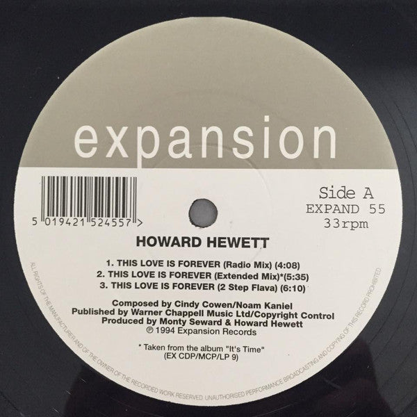 Howard Hewett - Love Is Forever - Used Vinyl Record 12"