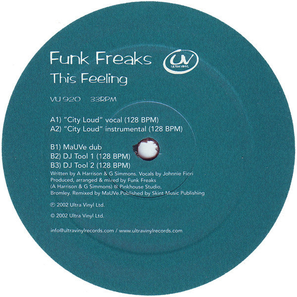 Funk Freaks - This Feeling - Used Vinyl Record 12"