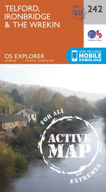 Ordnance Survey - Telford, Ironbridge and the Wrekin : 242 - Sheet map