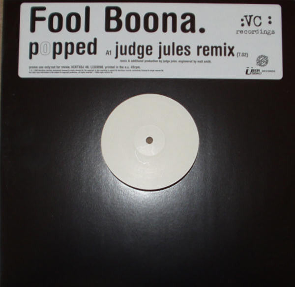 Fool Boona - Popped - Used Vinyl Record 12"