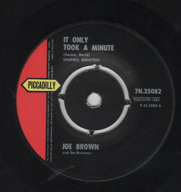 Joe Brown And The Br - It Only Took A Minute - Used Vinyl Record 7"